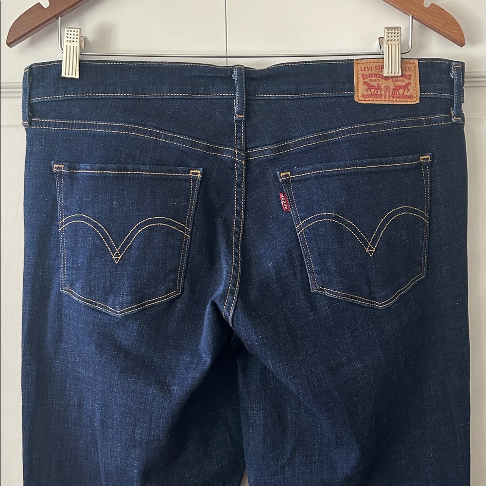Levi’s Dark Wash Classic Bootcut Jeans Sz 31W/32L - Picture 6 of 9